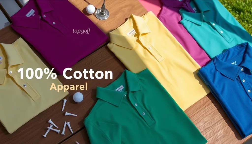 100% cotton golf shirts