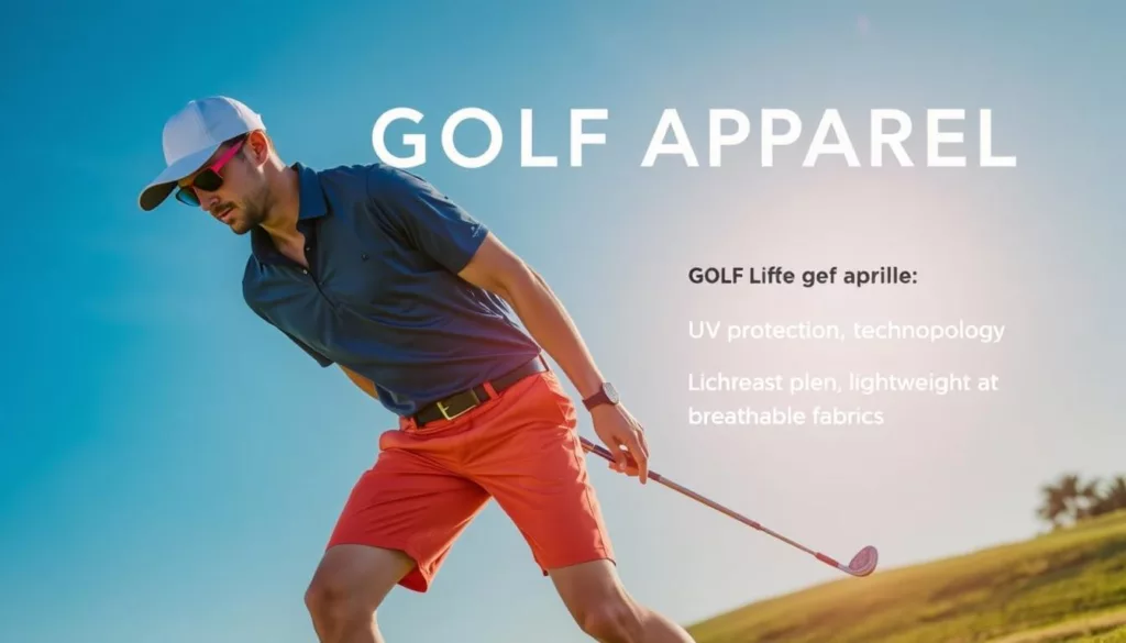 UV protection golf apparel