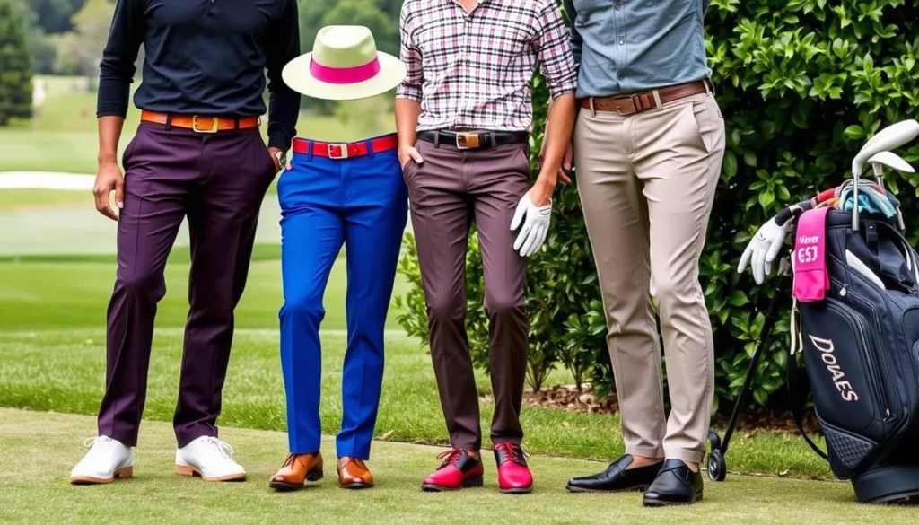 accessorizing golf pants