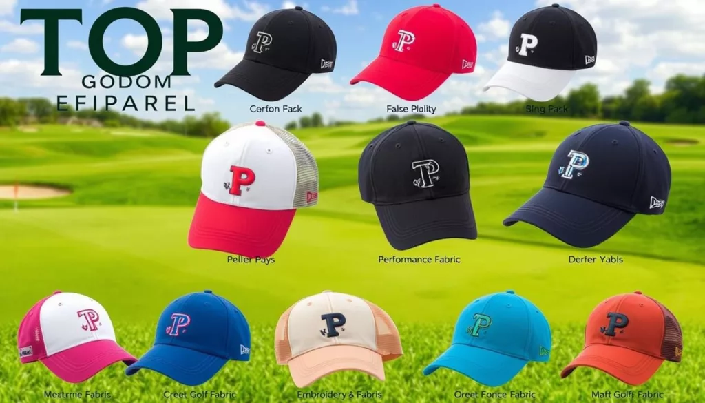 embroidered golf hats