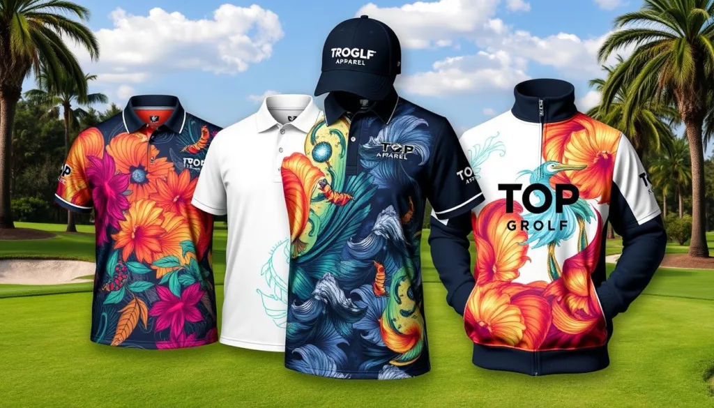 custom graphics on unique golf apparel