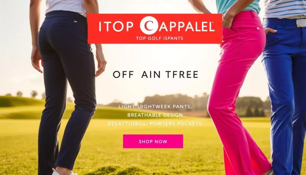 golf apparel product highlights centered