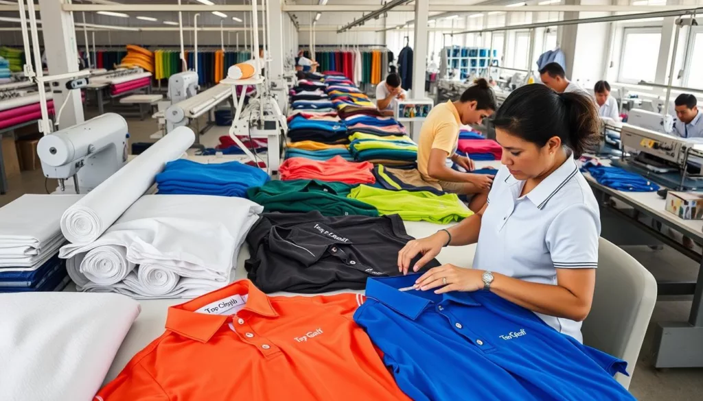 golf shirt production