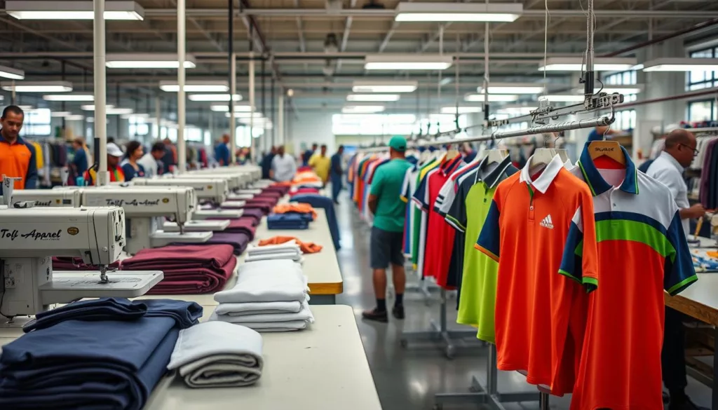 manufacturing process for golf clothing