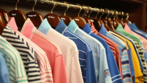 Classic Vintage Golf Shirts Display a