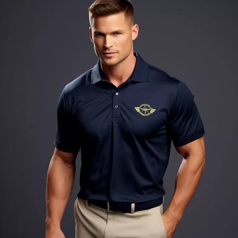 Navy blue polo shirt fb