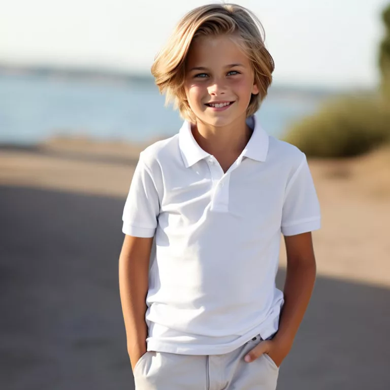 White Polo Shirt Kids d