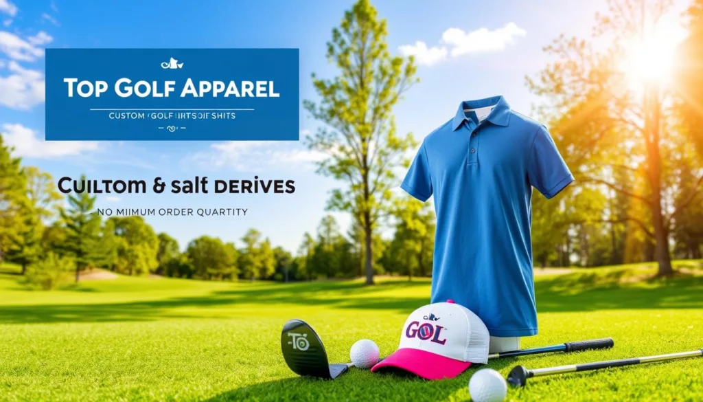 custom golf apparel no minimum near me