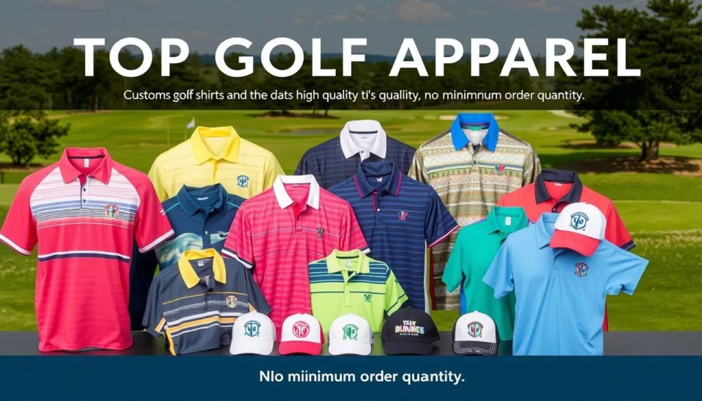 custom golf apparel no minimum wholesale