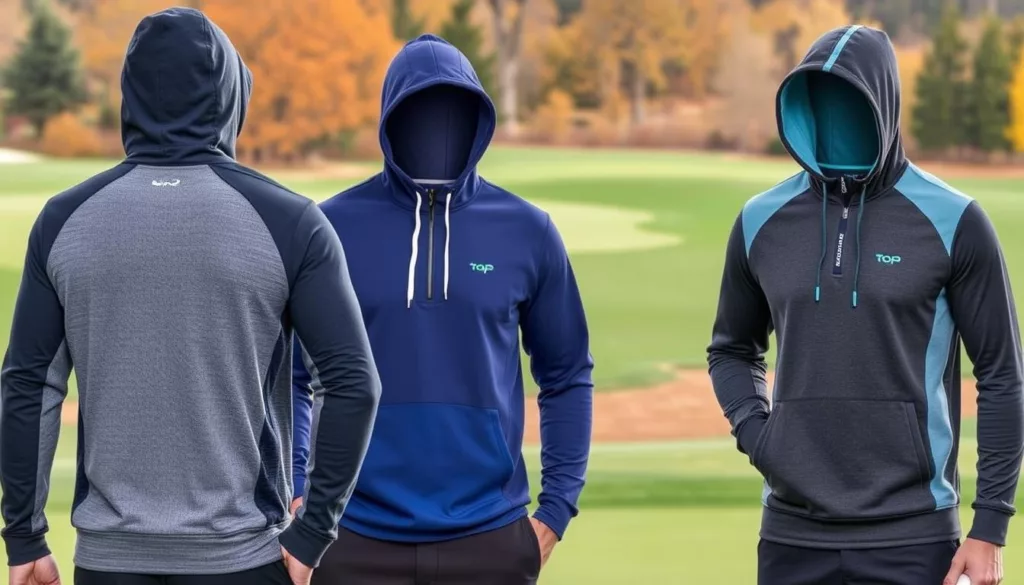 performance men's golf hoodies