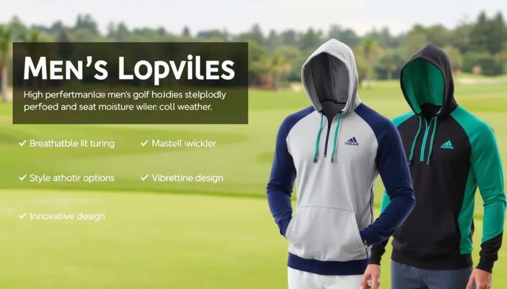 performance men's golf hoodies