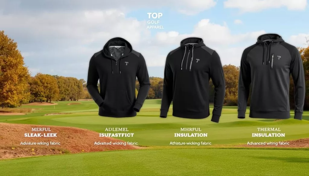 performance men's golf hoodies