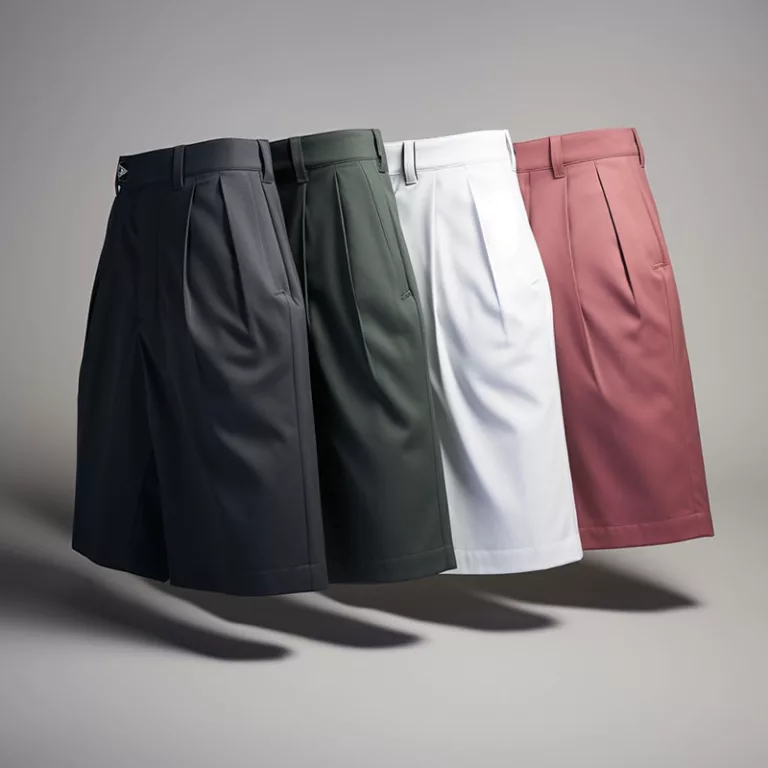 pleated golf shorts a