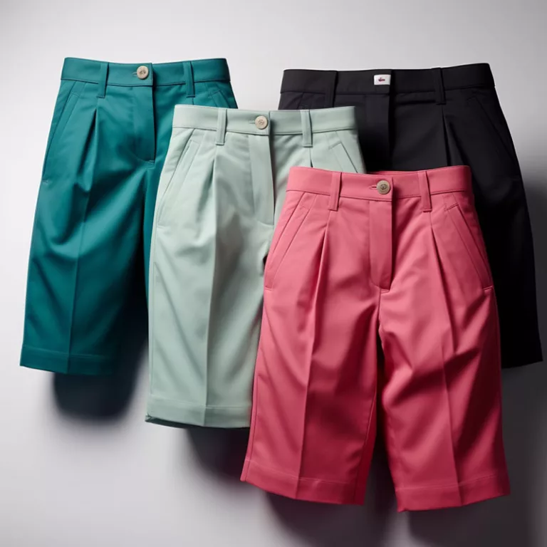 pleated golf shorts b