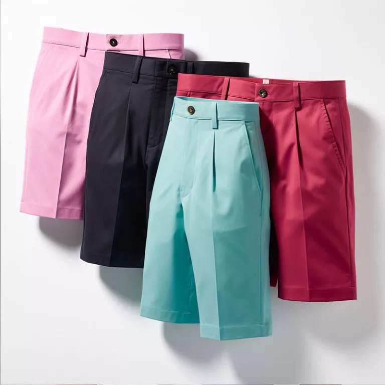 pleated golf shorts c