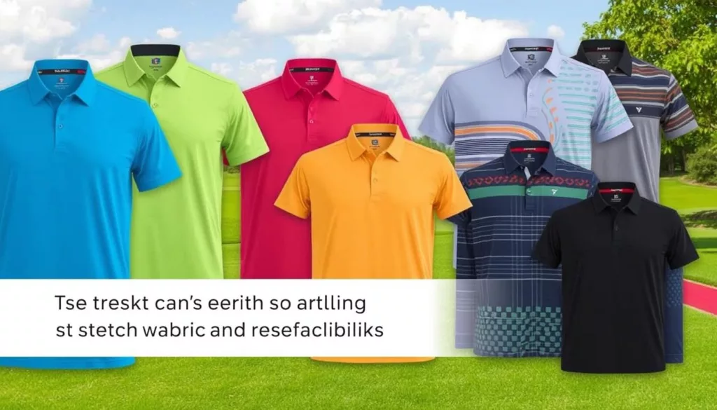 stretch fabric golf shirts in Top Golf Apparel