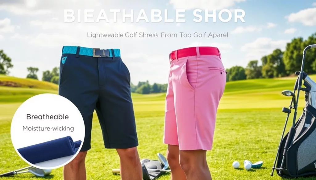 Breathable golf shorts