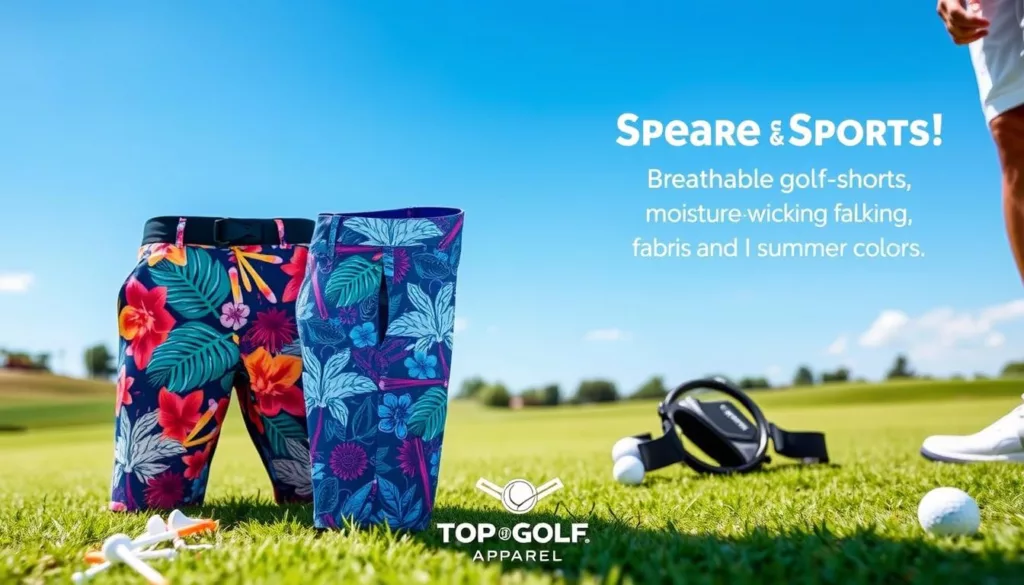 Breathable golf shorts for summer